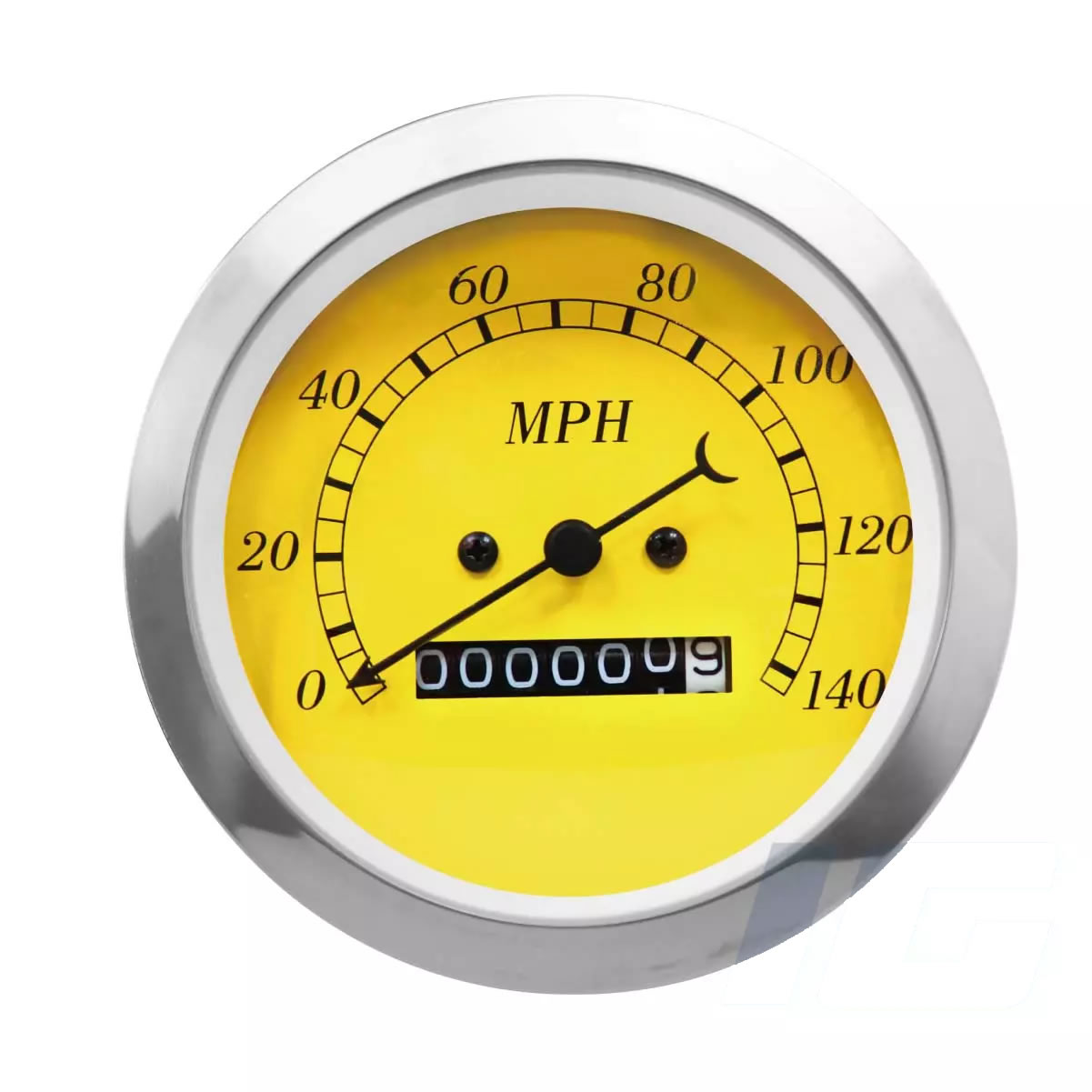 Yellow Face Black Needle - Mechanical Speedometers